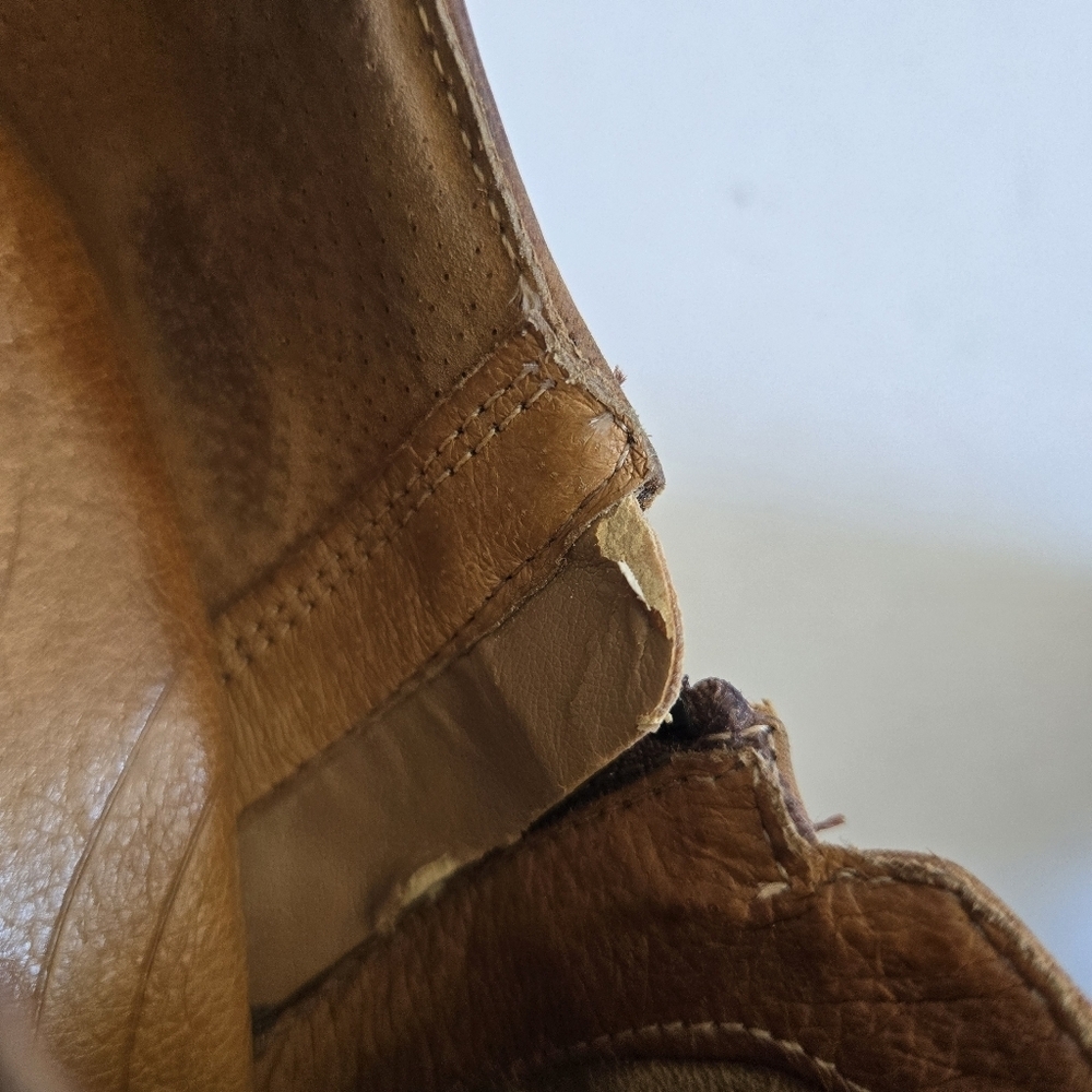 Clarks Indigo Brown Leather Side Zip heeled Booties sz 8 - Picture 8 of 8